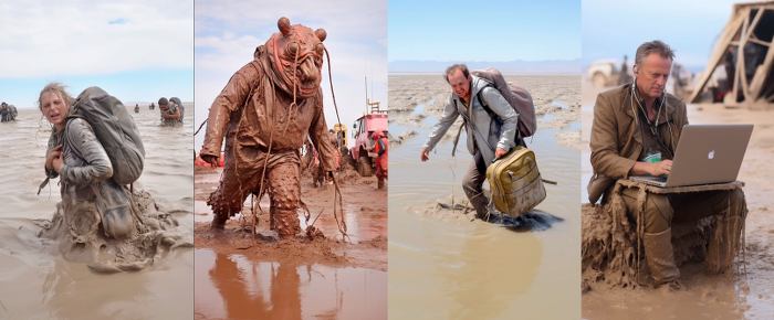 Burning Man 2023 vu en IA par David Satori
