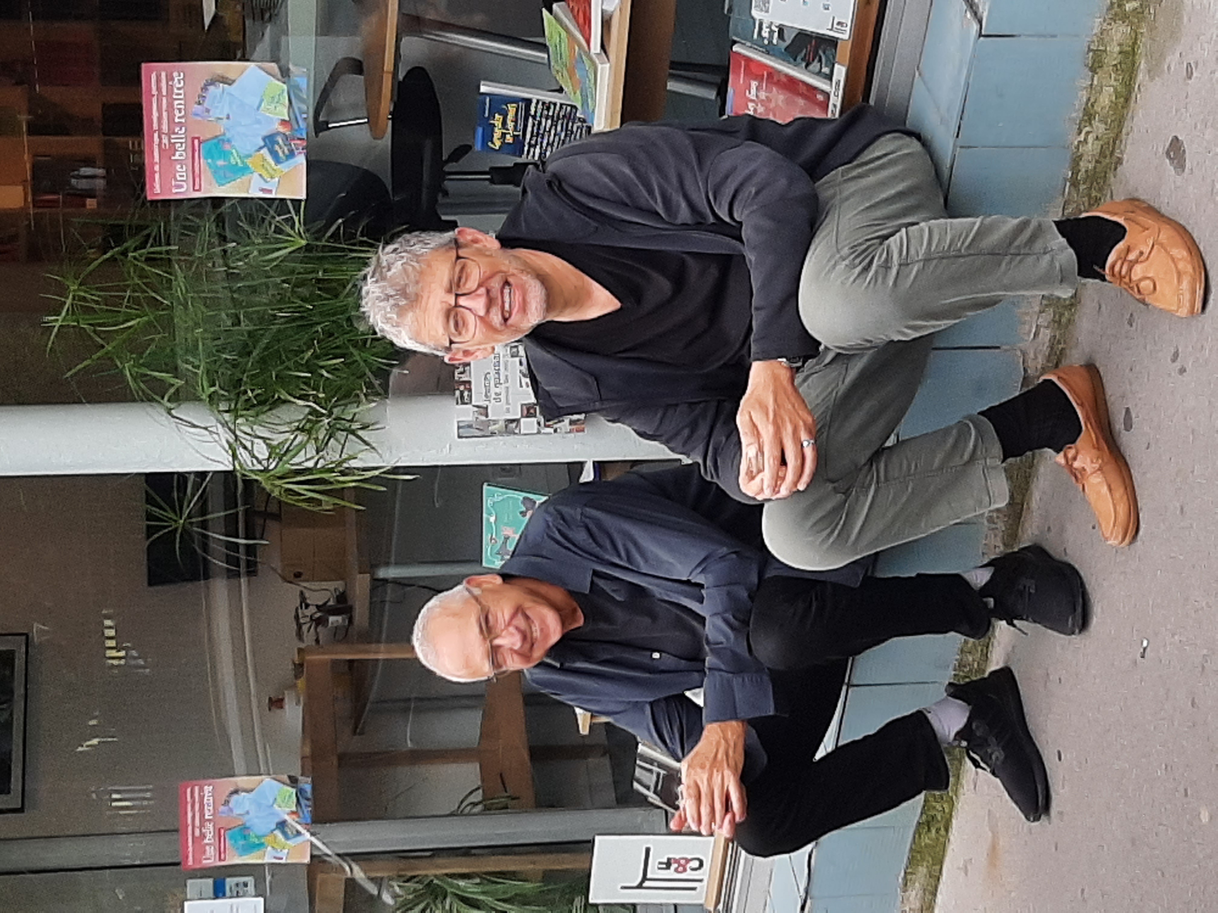 Cafe avec Nicolas Taffin et Herve Le Crosnier