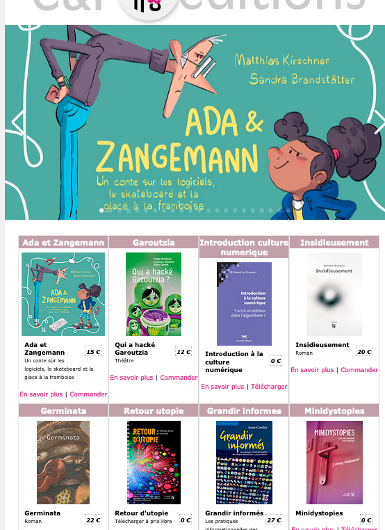 Catalogue en ligne de C F éditions