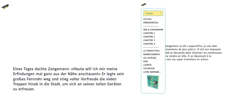 Extrait du site multilingue