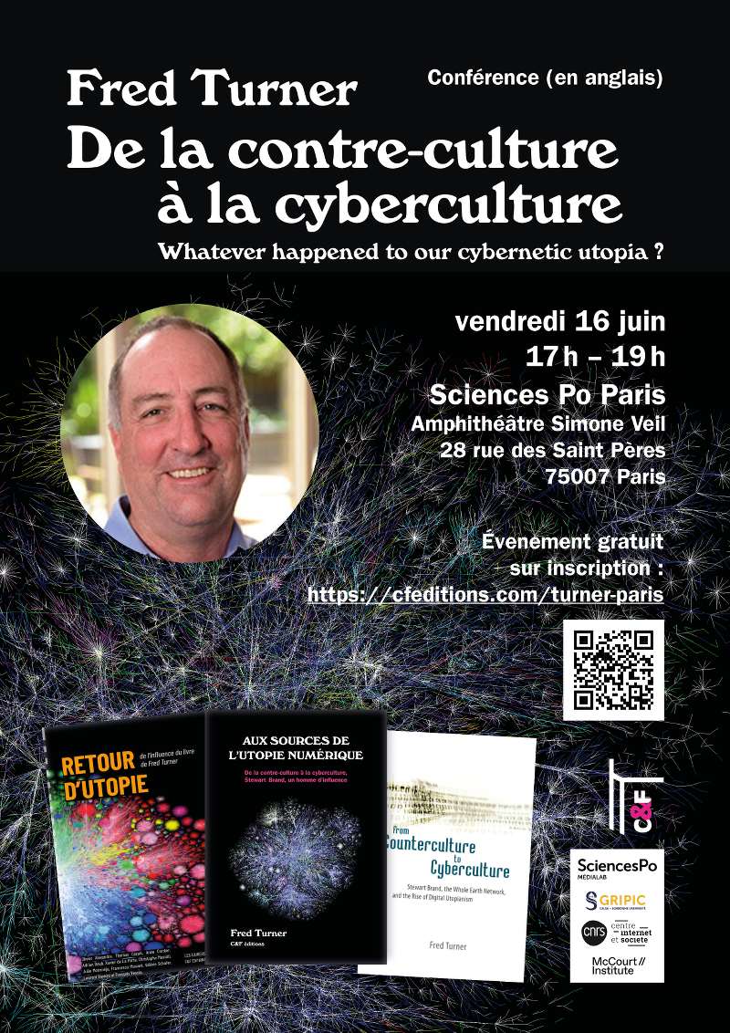 Affiche de la cnférence de Fred Turner