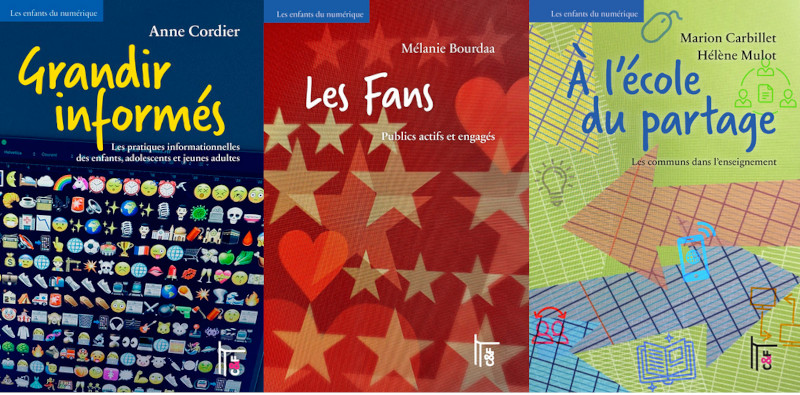 Couverture de trois ouvrages collection Les enfants du numerique