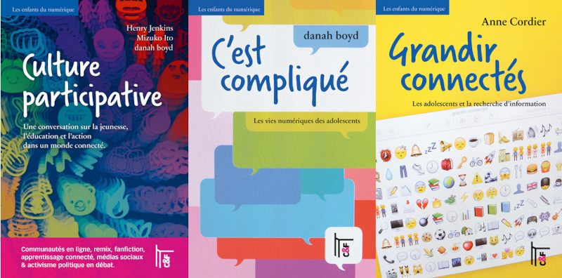 Couverture de trois ouvrages collection Les enfants du numerique