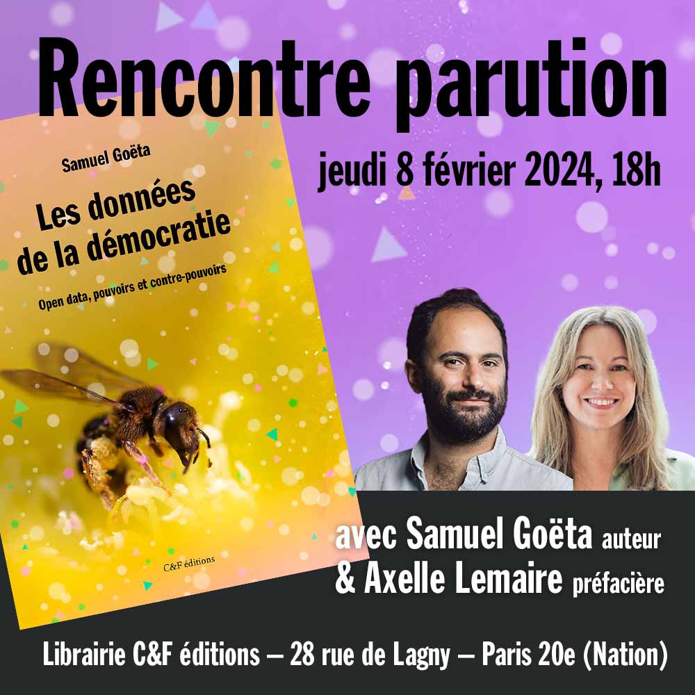 Rencontre parution - Les données de la démocratie