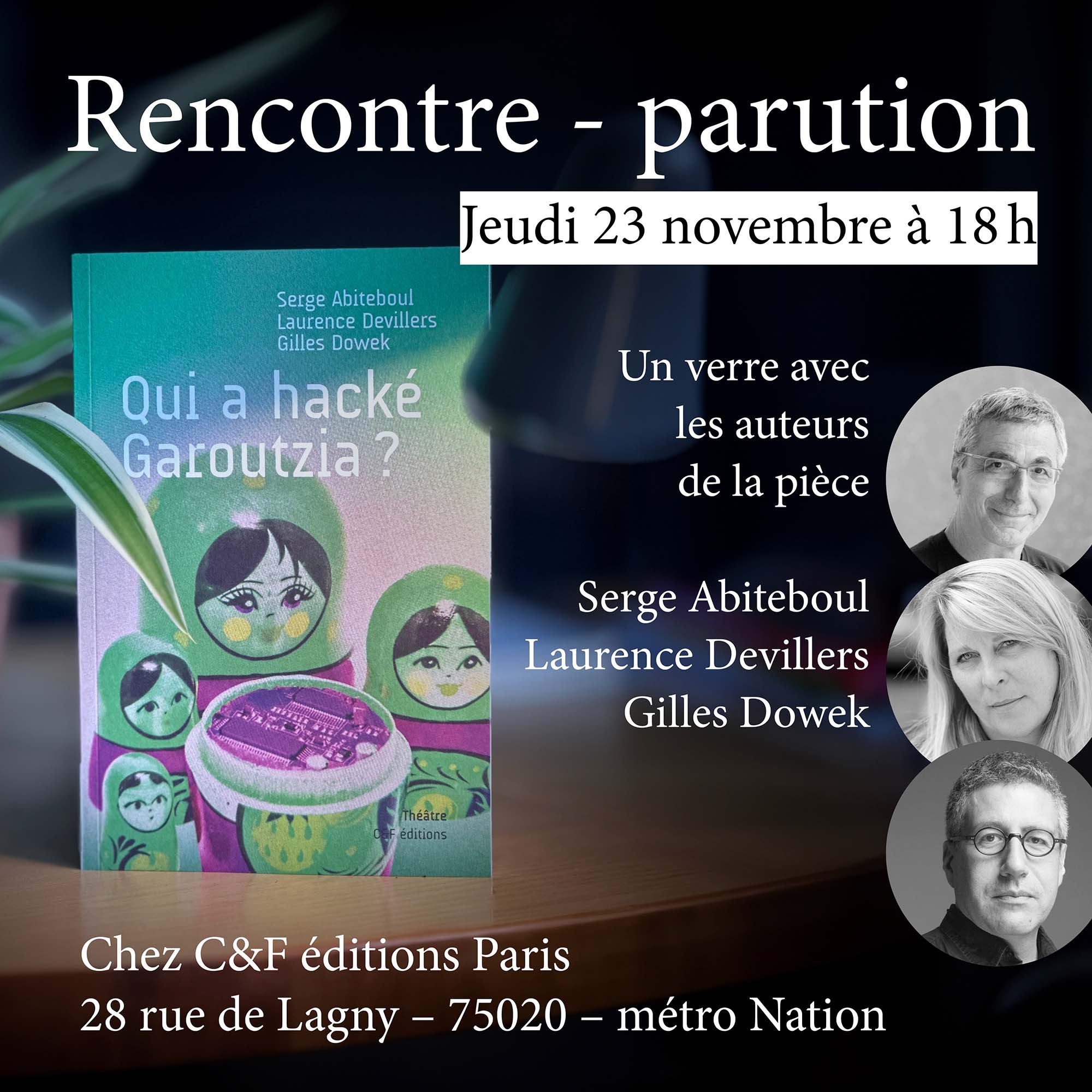 Invitation rencontre Garoutzia le 23 novembre