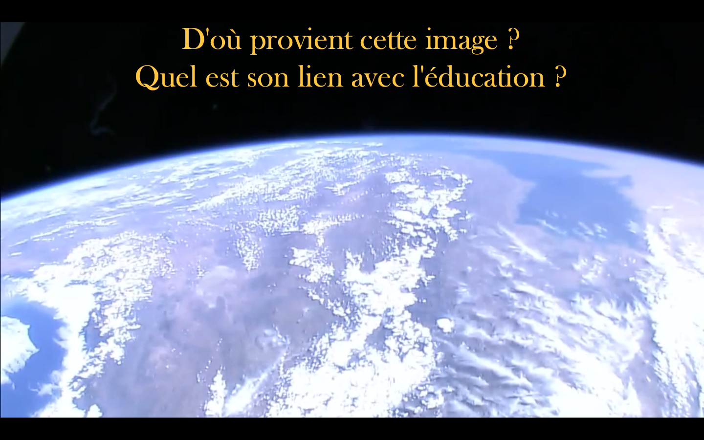 Photographie de la Terre vue depuis l’espace.