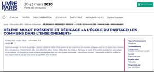 dédicace salon du livre